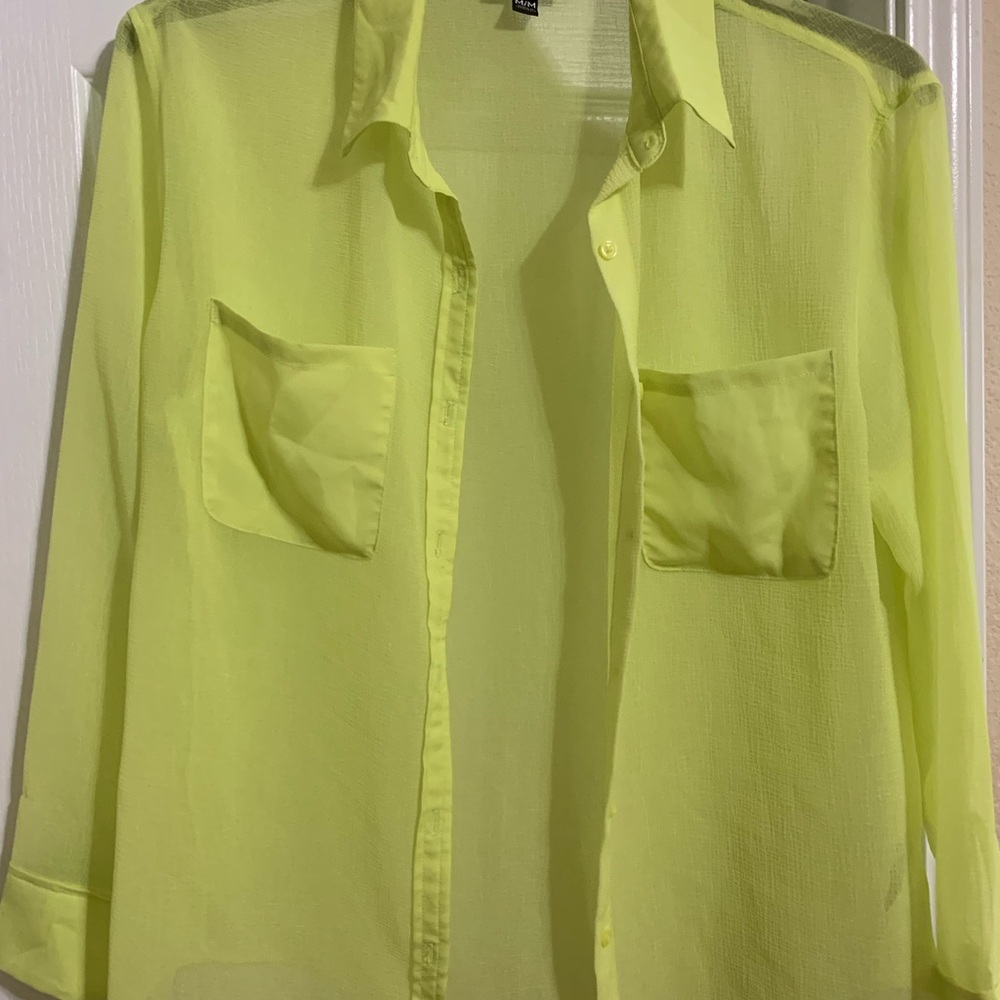 Long sleeve sheer blouse